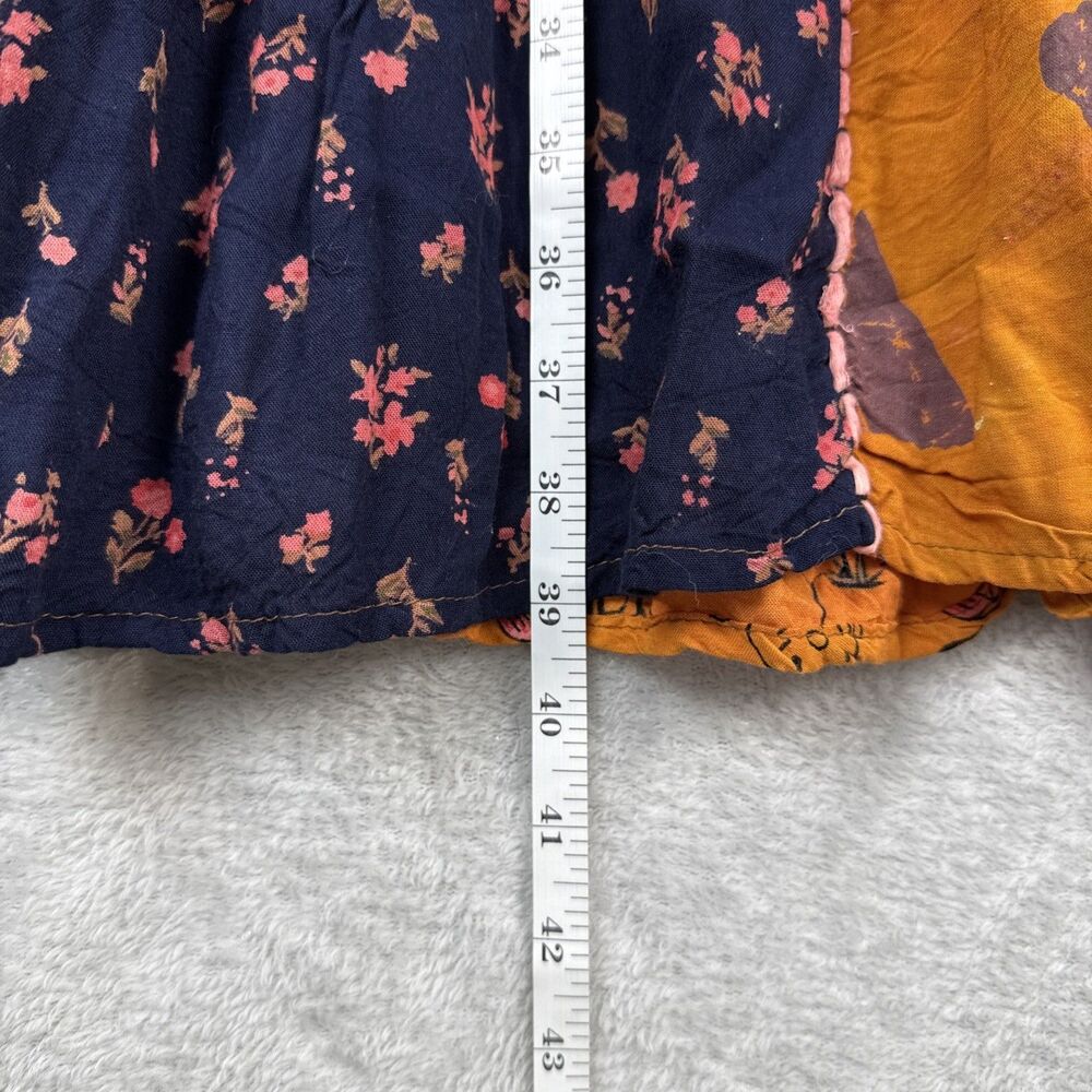 Ana & Kate Maxi Skirt M Orange Pink Patchwork Peasant Festival Hippie Boho Y2K - Picture 11 of 11